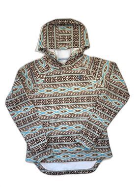 Ariat Tek Womens Aztec Hoodie Medium Multicolor Fleece Cold Series Western Boho